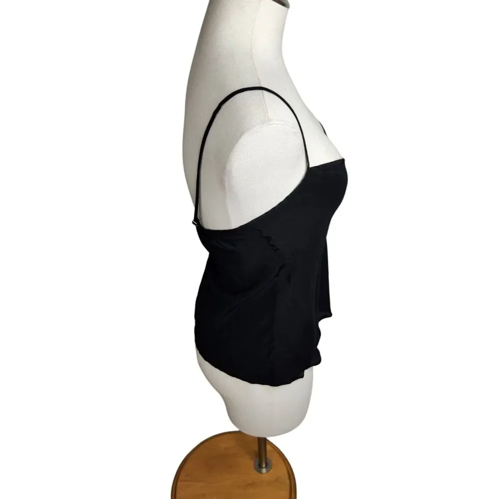 J. Crew‎ Womens Size 6 Camisole Black Viscose Adjustable Strap Layering